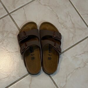 Birkenstock Kids Brown Double-Strap Sandals Arizona